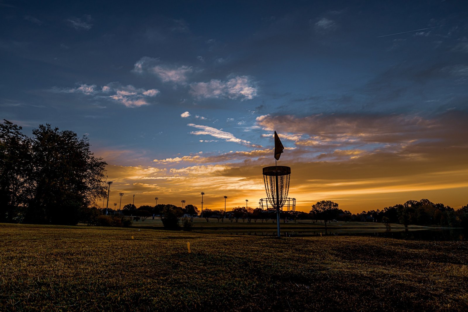 First light over the Winthrop course basket